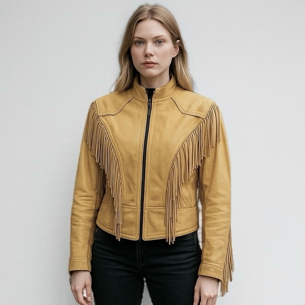 Vintage 80’s Adventure Bound Wilson’s Leather Fringe Jacket - Picture 2 of 16